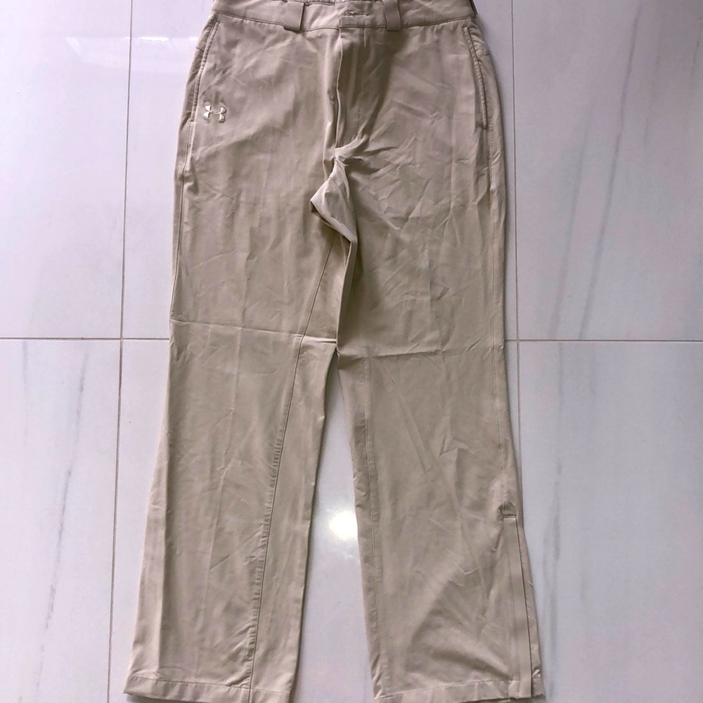 Beige Under Armour Performance Pants Size 32R